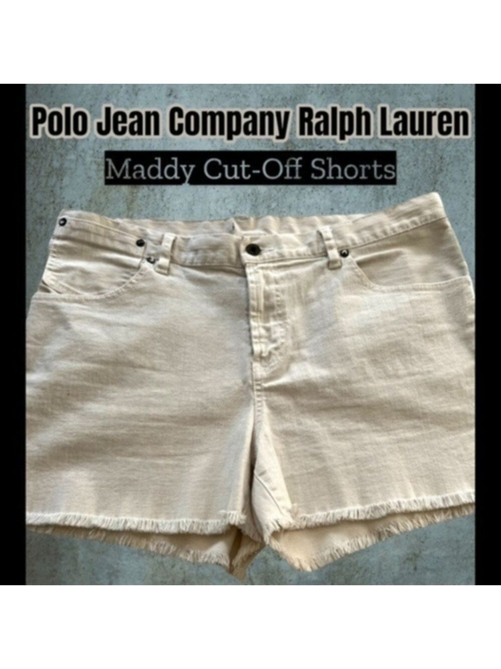 POLO Jeans Company Ralph Lauren Maddy Cut-Off Shorts in Biscuit